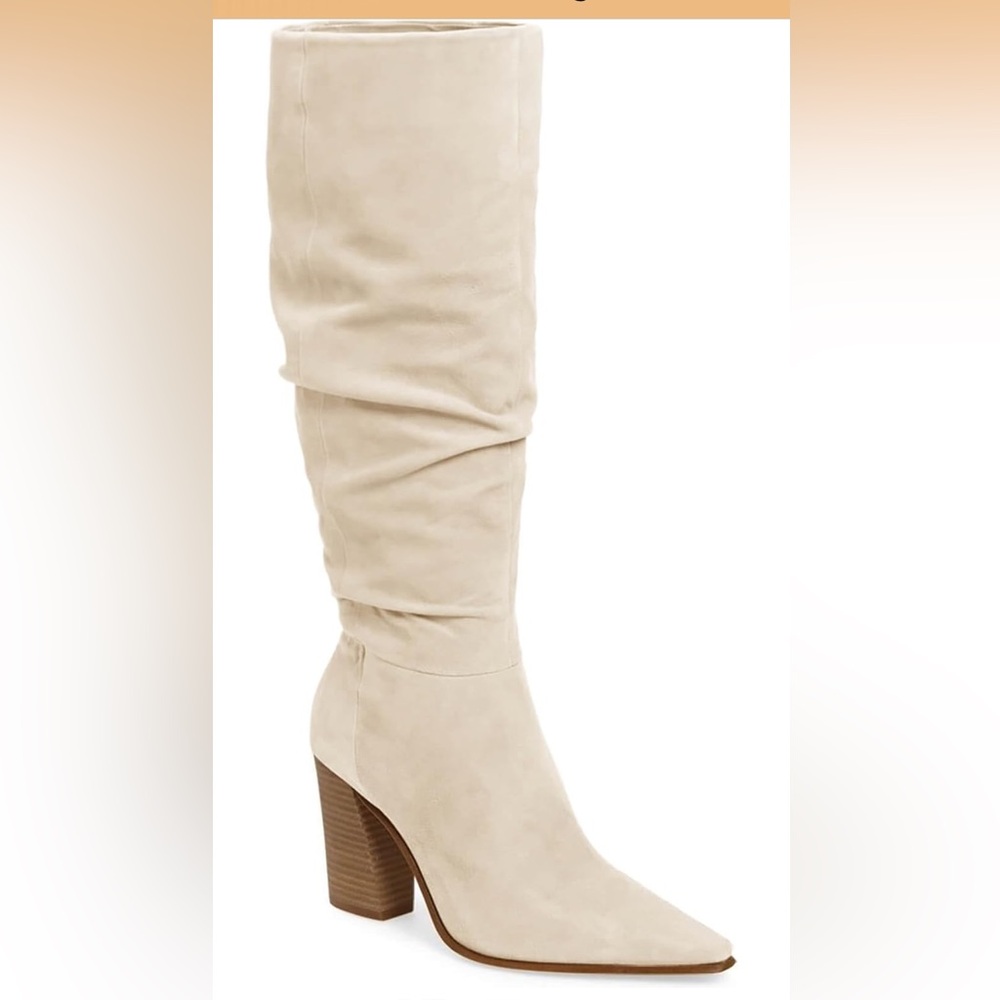 Chic Cream Over the Knee Boots